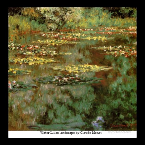 Water Lilies landscape by Claude Monet Print