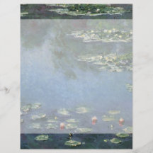 Water Lilies, Monet, Vintage Impressionism Flowers Full Color Flyer