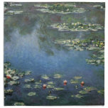 Water Lilies, Monet, Vintage Impressionism Flowers Printed Napkin