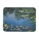 Water Lilies, Monet, Vintage Impressionism Flowers Flexible Magnet
