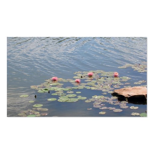 Water Lilies on Water Business Card Template (back side)
