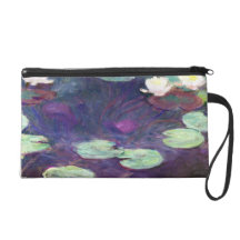 Water Lilies, Pink, 1897-99 Claude Monet cool, old Wristlet Purses