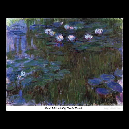 Water Lillies # 3 by Claude Monet Poster