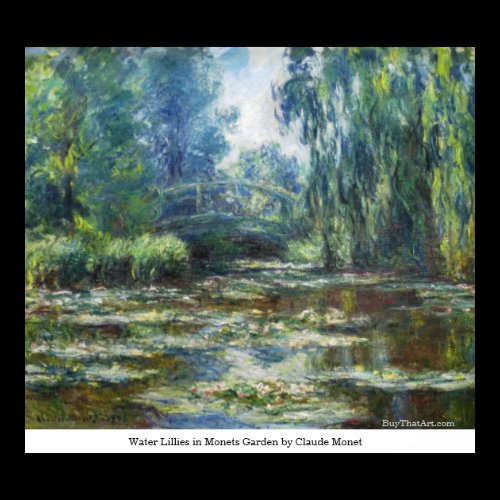 Water Lillies in Monets Garden by Claude Monet Print