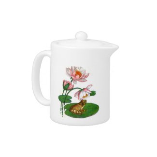 Water Lilly Frog Teapot