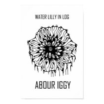 Water Lilly Grows Through Log in Lake posters