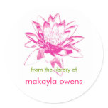 Water Lily Bookplates stickers