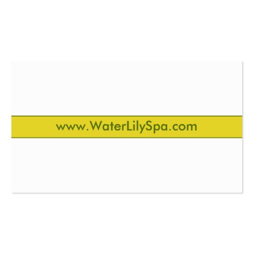 Water Lily Business Card (back side)