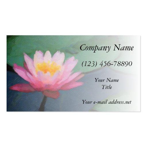 Water Lily Business Card