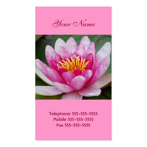 Water Lily  Business Cards