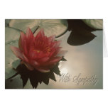 Water Lily Condolence Card