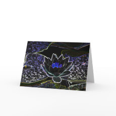 water lily digital art card