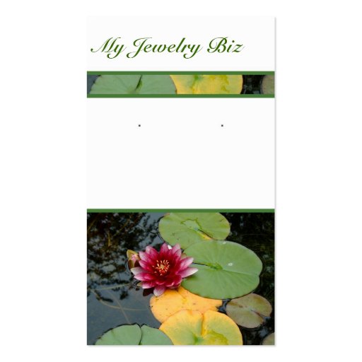 Water Lily Earring Cards Business Card