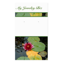 Water Lily Earring Cards Business Card