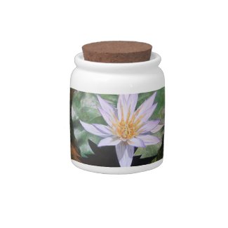 Water Lily Fine Art Candy Jar