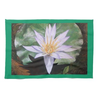 Water Lily Fine Art Hand Towel