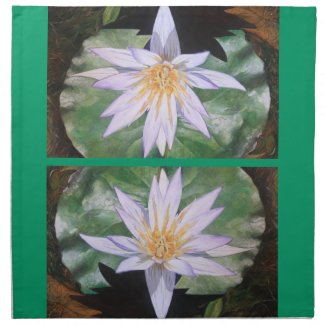 Water Lily Fine Art Printed Napkin