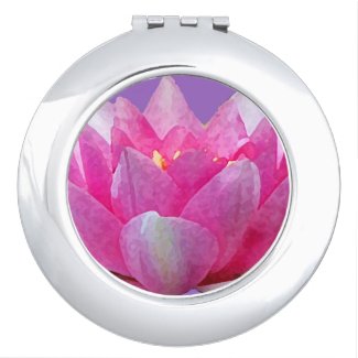 Water Lily Lotus Compact Mirror