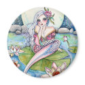 Water Lily Mermaid - Magnet by cckuik Water Lily Mermaid - Magnet