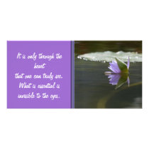 Water Lily Photo Card with text caption