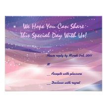 Water Lily Pond Bat Mitzvah Invitation  reply bard