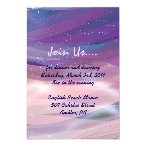 Water Lily Pond Bat Mitzvah Reception Party card Invitation