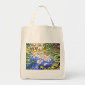 Water Lily Pond Claude Monet Canvas Bag