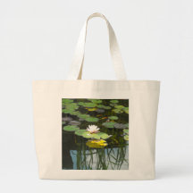 Water Lily Reflections Tote Bag
