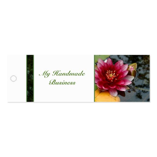 Water Lily Tag Business Card Templates
