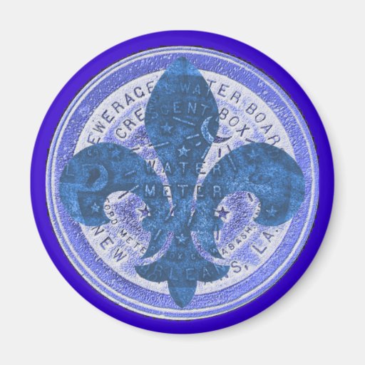 Water Meter Fleur De Lis Fridge Magnet