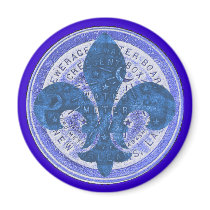Water Meter Fleur De Lis magnets by figstreetstudio Water Meter Fleur De Lis magnets