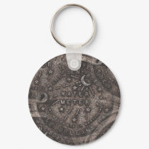 Water Meter Lid keychains by figstreetstudio Water Meter Lid keychains
