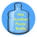 water, Not Another Plastic Bottle stickers by hhackeman water, Not Another Plastic Bottle stickers