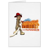 Water On Fire Firefighter card cards