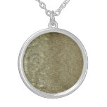 Water on the Beach II Abstract Nature Photography Round Pendant Necklace