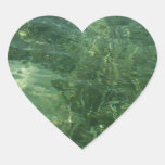 Water over Sea Grass Heart Sticker
