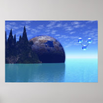 Water Planet Surreal Poster Print posters