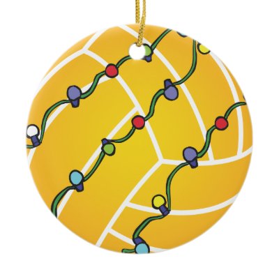 Water Polo Ball With Lights Holiday Oranament Christmas Ornaments