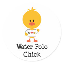 Water Polo Chick Stickers