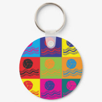 Water Polo Pop Art keychains by sciencewillprevail Water Polo Pop Art keychains