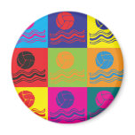 Water Polo Pop Art magnets