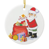 Water Polo Santa Ornament ornaments