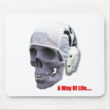 water-polo-skull mouse pad