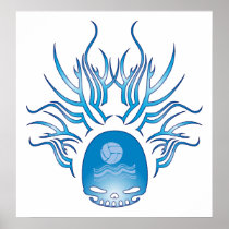 Water Polo Skull Print