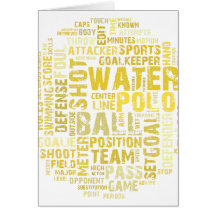 Water Polo Word Cloud Products Cards