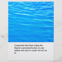 Water pretty deep blue rippling beautiful photo personalized flyer