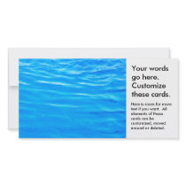 Water pretty deep blue rippling beautiful photo personalized photo card
