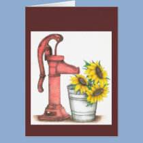 Water Pump Note Card cards