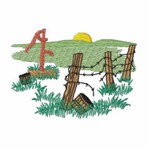 Water Pump Scene embroidered shirts