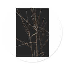Water Reed Digital art Round Sticker